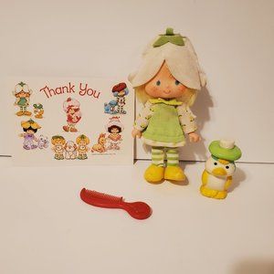 1,,, vIntage Strawberry Shortcake Mint Tulip Doll & Pet hat factory attached